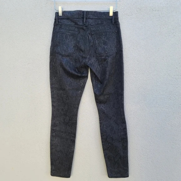 FRAME DENIM Le Skinny De Jeanne Tonal Python Snake Print Jeans - Picture 8 of 14